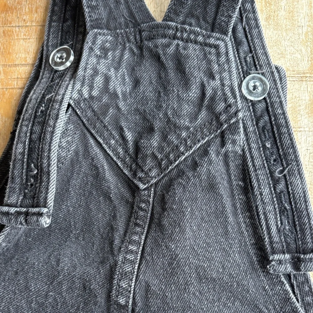 NWOT Old Navy Black Denim Overalls S(6/7)